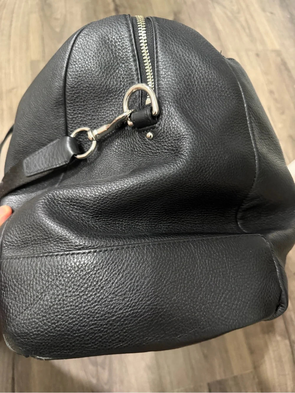 Coach Black Pebbled Leather Travel Tote